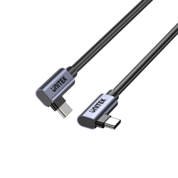 Unitek kabel USB-C do USB-C PD 100W podwójny 90 stopni, 0,5m