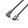 Unitek kabel USB-C do USB-C PD 100W podwójny 90 stopni, 0,5m