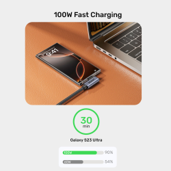 Unitek kabel USB-C do USB-C PD 100W podwójny 90 stopni, 0,5m
