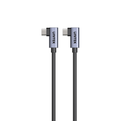 Unitek kabel USB-C do USB-C PD 100W podwójny 90 stopni, 0,5m