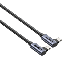 Unitek kabel USB-C do USB-C PD 100W podwójny 90 stopni, 1m