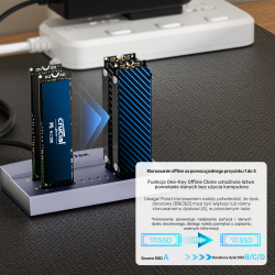 Unitek USB4 4-kieszeniowa stacja dokująca/ klonująca M.2 SSD