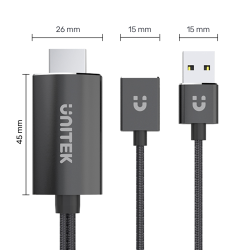 Unitek przewód Smartfon android / ios do TV (USB-HDMI) M1104A FullHD 1080p