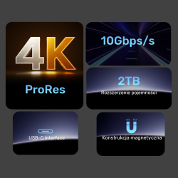 Unitek Obudowa magnetyczna SolidForce Reefer USB-C do M.2 SSD (NVMe/SATA)