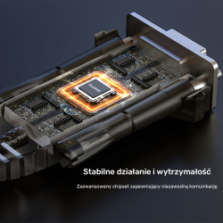 Unitek Kabel szeregowy USB-A na RS232 (DB9F)
