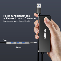 Unitek Hub USB-A 4 porty USB-A 5 Gbps
