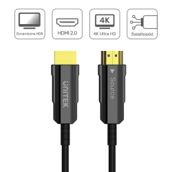 Unitek Kabel optyczny HDMI 2.0 AOC 4K 60Hz 12 m