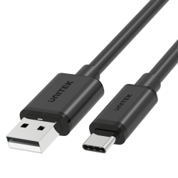 Unitek czarny kabel, przewód USB-A 2.0 do USB-C 2m C14068BK