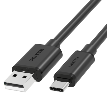 Unitek czarny kabel, przewód USB-A 2.0 do USB-C 3m C14069BK