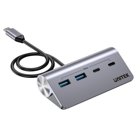 Unitek Hub alumininiowy USB-A/USB-C z 4 portami 5Gbps