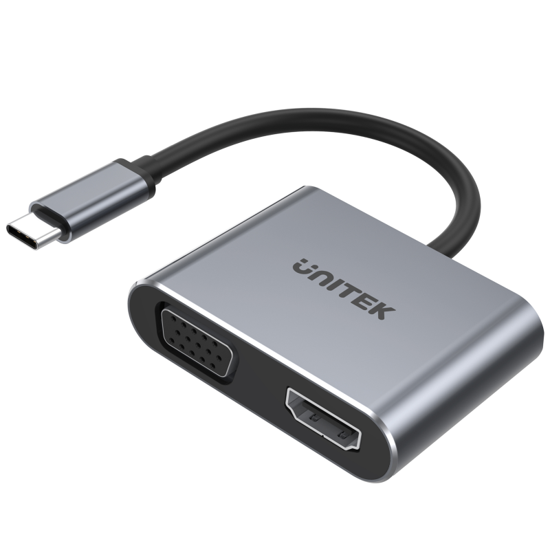 Unitek Hub USB-C do HDMI 2.0 4K 60Hz, VGA, USB-A i PD 100W D1049A