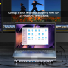 Unitek Stacja dokująca KVM z funkcją podstawki, potrójne wyjście 4K, USB-C, MST, HDMI 2.0