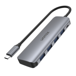 Unitek Aktywny hub z USB-C do 4x USB 3.1 Gen1, microUSB, 5Gbps, BC 1.2