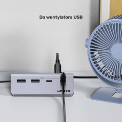 Unitek Hub alumininiowy USB-A/USB-C z 4 portami 5Gbps