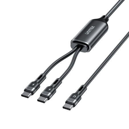Unitek Kabel 2w1 USB-C PD 100W silikonowy 1,8 m