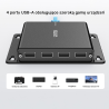 Unitek Przedłużacz USB-C na 4× USB-A przez Ethernet, zasięg do 150 m 480Mbps