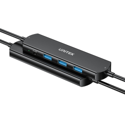 Unitek KVM Hub 10Gbps - przełączanie między 2 hostami (komputerami) 3×USB-A