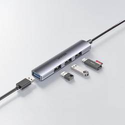Unitek Kompaktowy hub USB-A 4 w 1 1x 5 Gbps 3x 480 Mbps