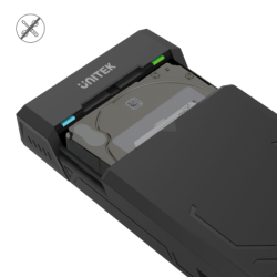 Unitek czarna Obudowa do dysku USB 3.1 do HDD 2,5, 3,5 SATA UASP + zasilacz