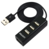 Unitek Y-2140 czarny hub z USB na 4x USB 2.0, mini, mały, 80cm kabel