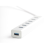 Unitek Y-3090 srebrny hub USB na 7x USB 3.0 + zasilacz, 5Gbps
