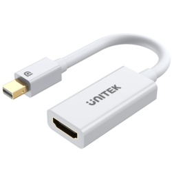 Unitek Y-6331 biały adapter/ konwerter z miniDisplayPort na HDMI do 4K