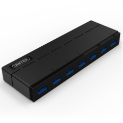 Unitek Y-3184 czarny hub USB na 7x USB 3.0 z zasilaczem i BC 1.2