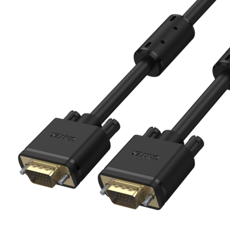 Unitek czarny przewód kabel PREMIUM VGA HD15 M/M 1m FullHD 1080p