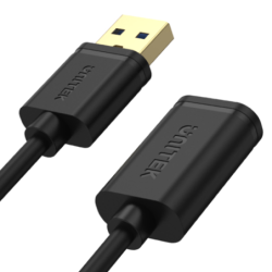 Unitek czarny kabel przewód przedłużacz USB 3.0 AM-AF 2M, pozłacane wtyki