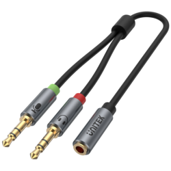 Unitek przewod audio miniJack 3,5mm (F) - 2x 3,5mm (M) Dwa do jeden łącznik