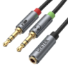Unitek przewod audio miniJack 3,5mm (F) - 2x 3,5mm (M) Dwa do jeden łącznik