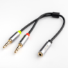 Unitek przewod audio miniJack 3,5mm (F) - 2x 3,5mm (M) Dwa do jeden łącznik