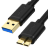 Unitek czarny kabel przewód USB 3.0 do microUSB 3.0 1M, do dysku