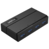 Unitek Y-HB03001 czarny hub USB do 4x USB3.0 z funkcją ładowania + zasilacz