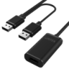Unitek Y-279 czarny przedłużacz, wzmacniacz sygnału USB 2.0 kabel 20m