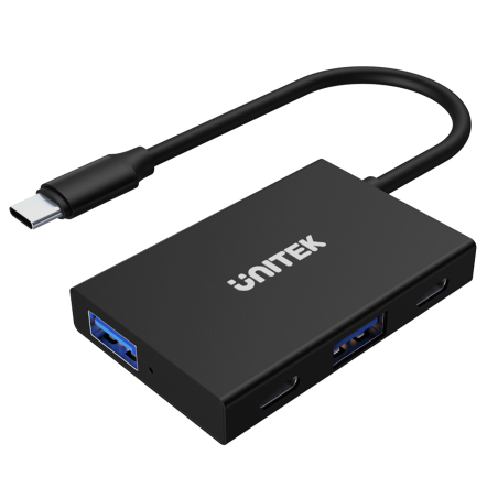 Unitek czarny Hub USB-C na 2x USB-A 2x USB-C 10Gbps