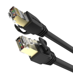Unitek czarny Cat.7 SSTP (8P8C) RJ45 Przewód Ethernet, kabel LAN 2m 10Gbps