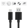 Unitek czarny kabel, przewód USB-A 2.0 do USB-C 1,5m C14067BK