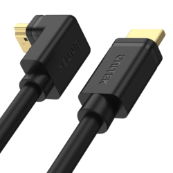 Unitek czarny przewód, kabel kątowy HDMI 2.0 90 stopni 4K 60Hz 3m