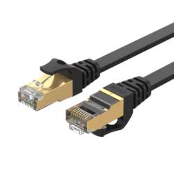 Unitek czarny kabel sieciowy płaski UTP Ethernet Cat.7 20m 10Gbps