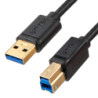Unitek czarny kabel do drukarki USB-A do USB-B, USB 3.0, 5Gbps 2m