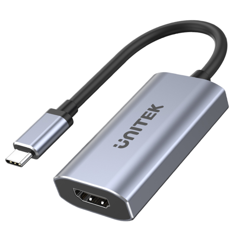 Unitek adapter USB-C na HDMI 2.1 8K 60Hz, 4K 144Hz, aluminium 15 cm