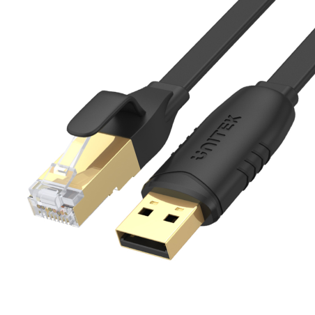 Unitek kabel, przewód RJ-45 na USB-A 2.0, konsolowy 1,8m (RS-323)