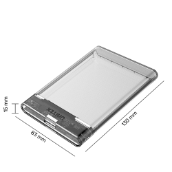 Unitek Obudowa do dysku 2,5" USB 3.1 HDD/SSD SATAIII i UASP, przezroczysta