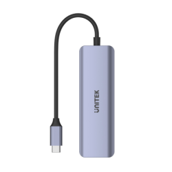 Unitek Hub USB-C 3.1 na 4 x USB-C, 5 Gbps, aluminiowy, Plug&Play