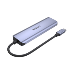 Unitek Hub USB-C 3.1 na 2 x USB-A, 2 x USB-C, 5Gbps, aluminiowy, Space Grey