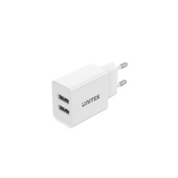 Unitek biała ładowarka 2x USB-A 12W 5V/2.4A