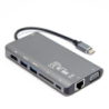 Unitek Hub USB-C 3.1 do 8w1 z PD 100W HDMI 4K, VGA, RJ45, czytnik SD, audio