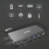 Unitek Hub USB-C 3.1 do 8w1 z PD 100W HDMI 4K, VGA, RJ45, czytnik SD, audio