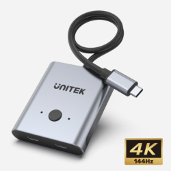 Unitek dwukierunkowy przełącznik rozgałęźnik adapter USB-C 4K 144Hz UHD